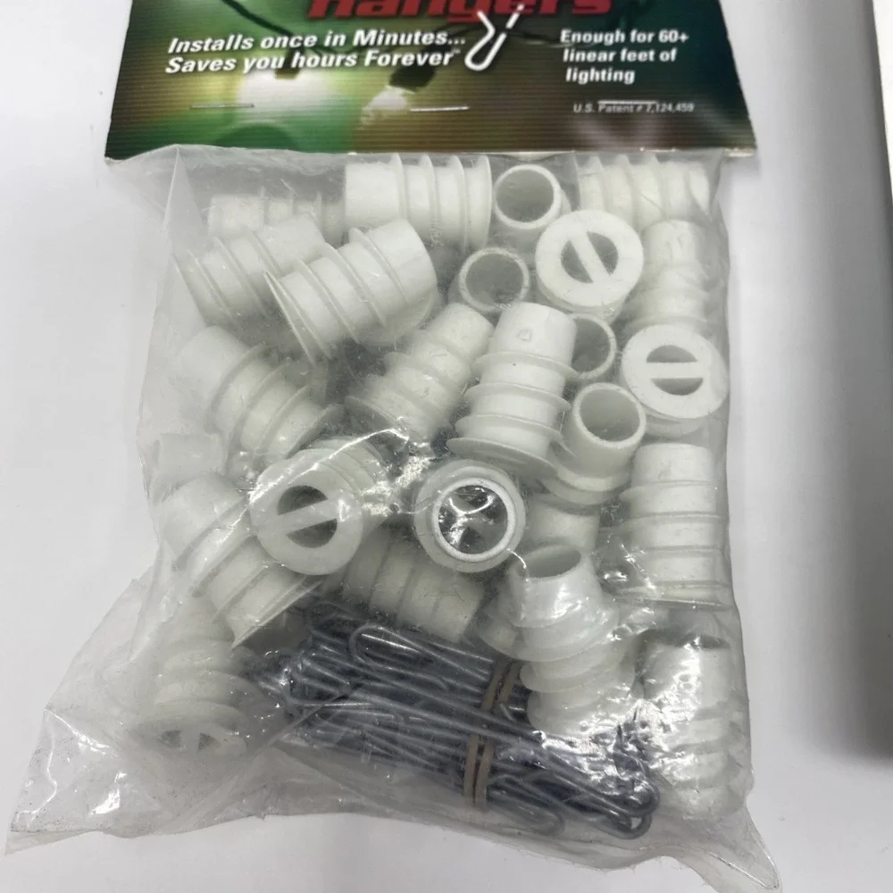 Set‎ Of 96 Anchors & Hooks 180 Feet Christmas Lights Holiday Hangers Made in USA